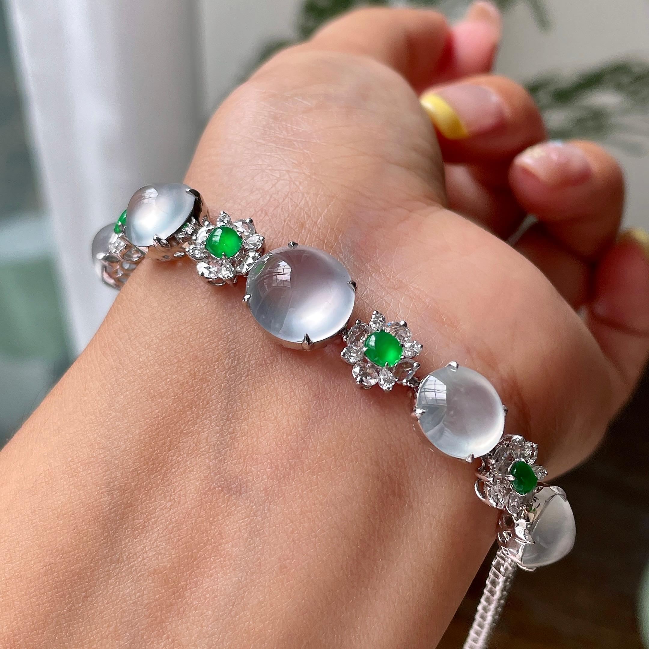 Vòng tay Phỉ Thuý băng chủng 18K Cách Cách Phỉ Thuý - ảnh 3