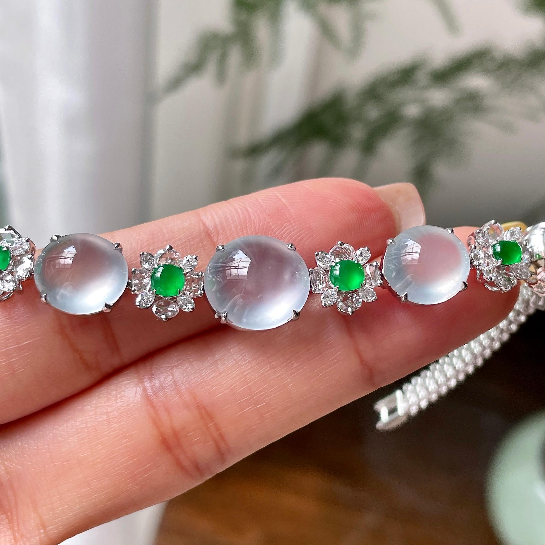Vòng tay Phỉ Thuý băng chủng 18K Cách Cách Phỉ Thuý - ảnh 4