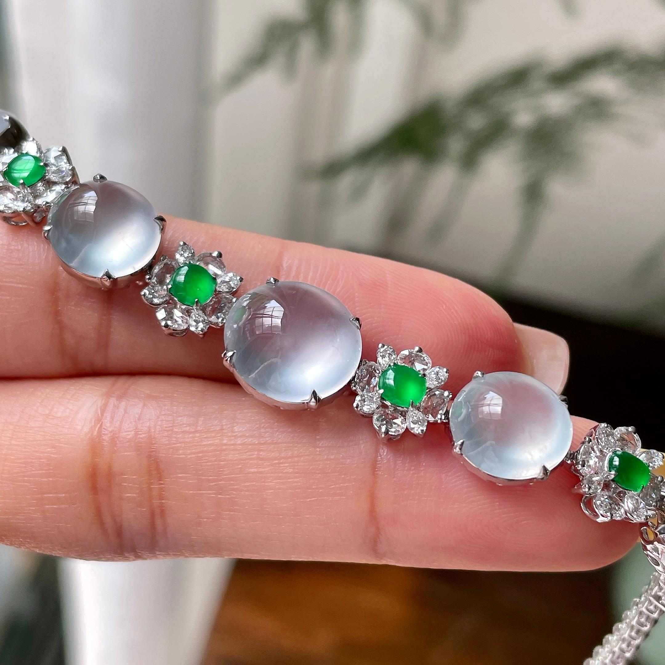 Vòng tay Phỉ Thuý băng chủng 18K Cách Cách Phỉ Thuý - ảnh 5