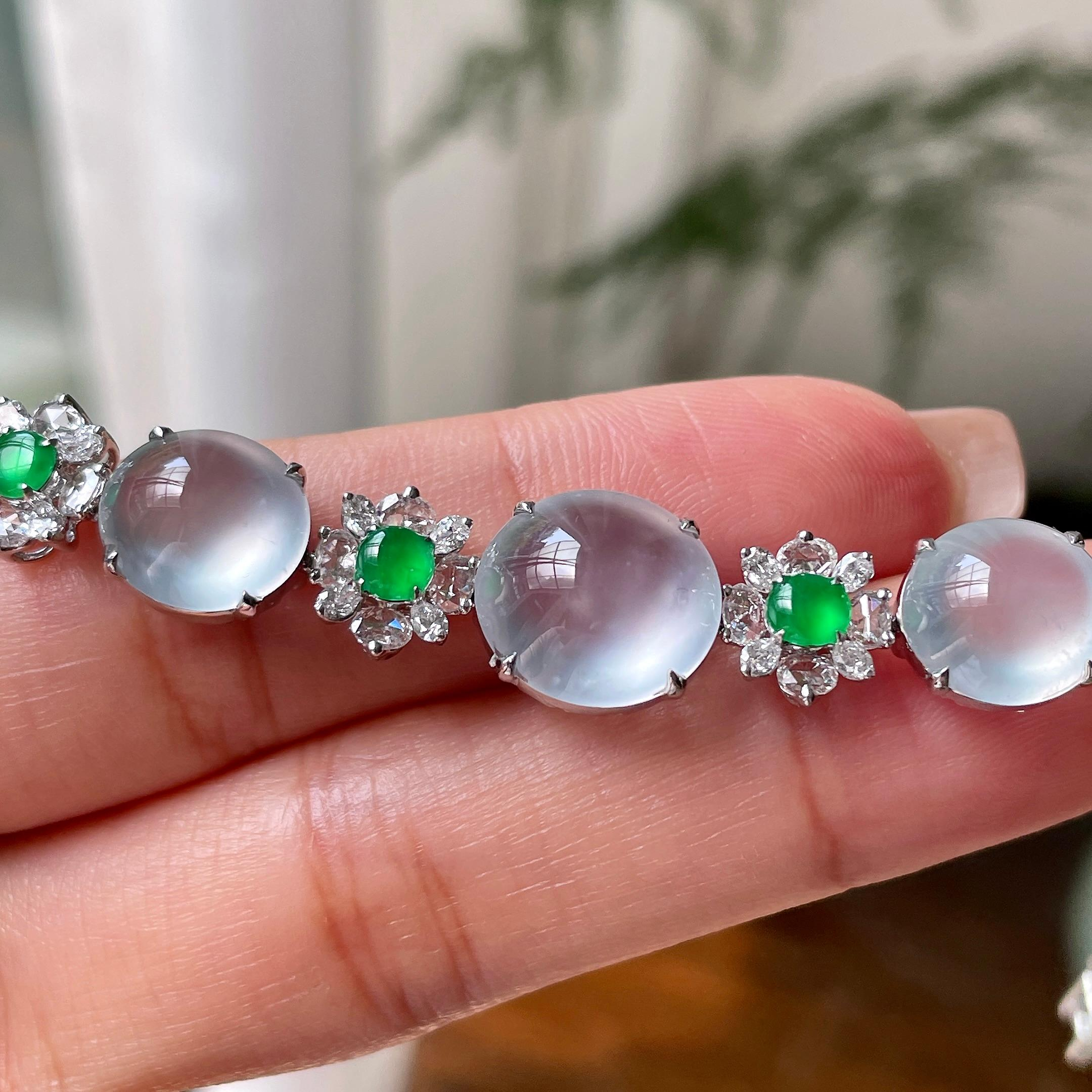 Vòng tay Phỉ Thuý băng chủng 18K Cách Cách Phỉ Thuý - ảnh 6