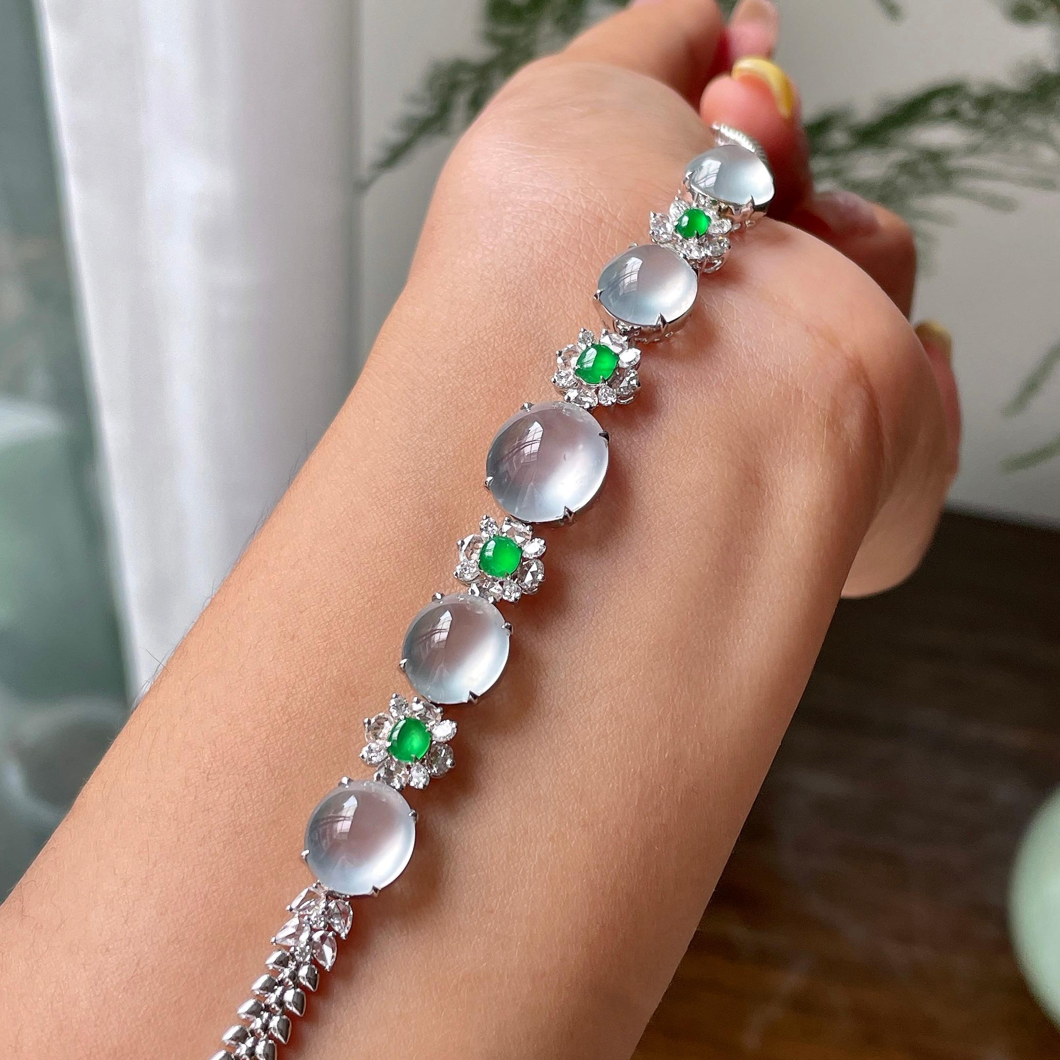 Vòng tay Phỉ Thuý băng chủng 18K Cách Cách Phỉ Thuý - ảnh 7