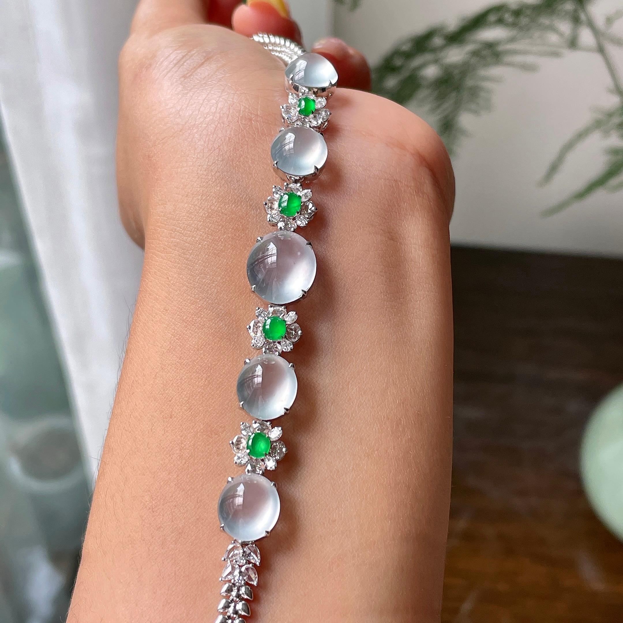 Vòng tay Phỉ Thuý băng chủng 18K Cách Cách Phỉ Thuý - ảnh 8